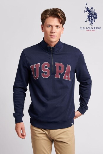 U.S. Polo Assn. Mens Navy Blazer USPA  Arch BB Graphic Sweatshirt (C78280) | £60