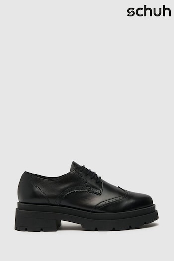 Schuh Lorin Leather Lace Up Black Brogues (C78283) | £60
