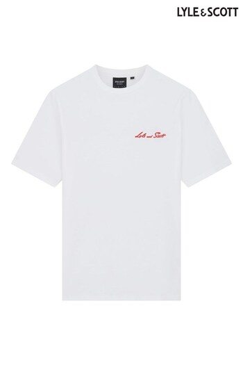 Lyle & Scott Graphic Ski White T-Shirt (C78405) | £35
