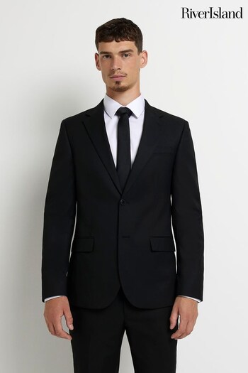 River Island Skinny Twill Black Suit: Jacket (C78422) | £65