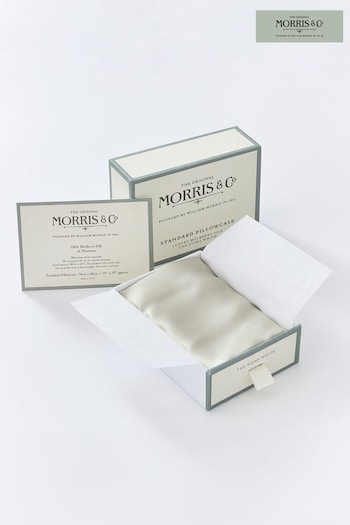 Morris & Co Cream Ivory Mulberry Silk Housewife Pillowcase (C78426) | £65