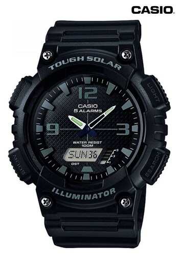 Casio 'Collection' Black Plastic/Resin Solar Chronograph Watch (C78686) | £55