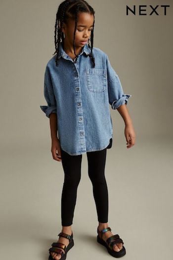 Blue Denim Shirt kologisk And Leggings Set (3-16yrs) (C78781) | £19 - £25