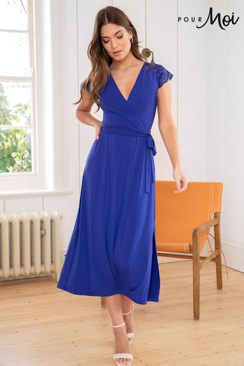 Pour Moi Blue Julie Slinky Rec Dress (C78862) | £49