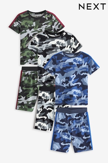Camouflage Short Pyjamas 3 Pack (3-16yrs) (C79054) | £27 - £34