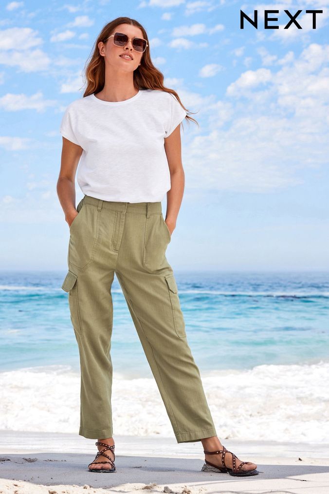 Gant Linen Trousers - Ladies from Humes Outfitters