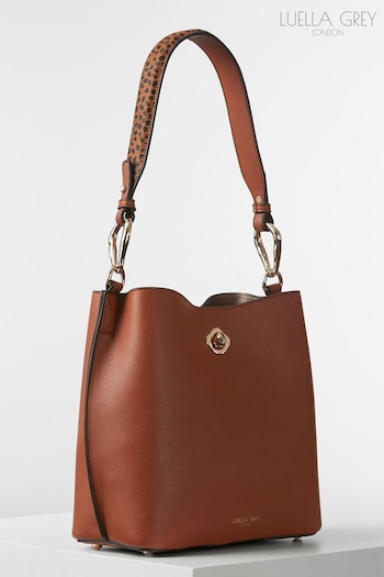 Luella Grey Brown Celia Bucket Bag (C79339) | £110