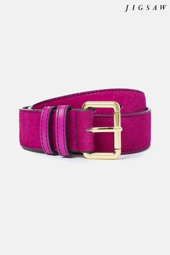 Jigsaw Pink Calf Hair Belt (C79470) | £70
