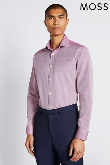 MOSS Tailored Fit Midnight Single Cuff Alfeo Dobby Shirt (C79561) | £50