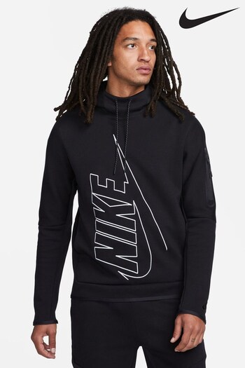 Nike Black Tech Fleece Pullover Graphic Hoodie (C79576) | £110