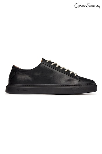 Oliver Sweeney Sirolo Black Grained Leather Lightweight Trainers (C79685) | £199