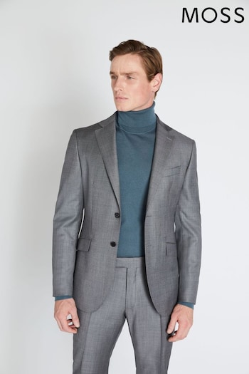 MOSS x Reda Slim Fit Grey Sharkskin Suit (C79875) | £259