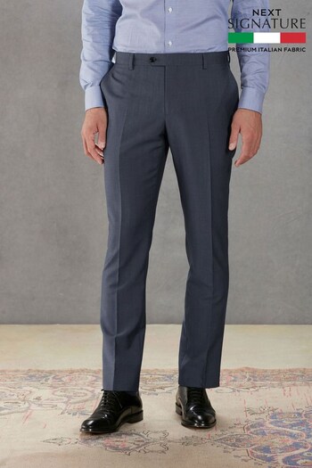 Blue Signature Barberis Italian Slim Fit Mohair Suit Trousers (C80126) | £125