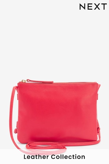 Red Small Leather Cross-Body Bag (C80272) | £26