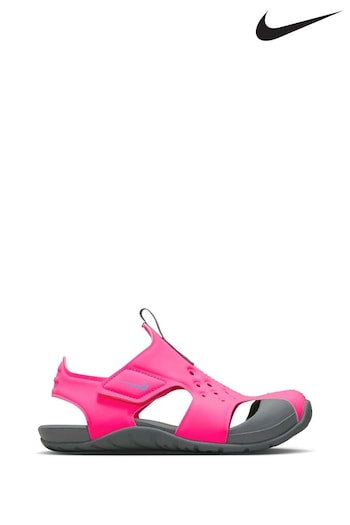 Nike Pink Sunray Protect Junior Sandals Black (C80406) | £30