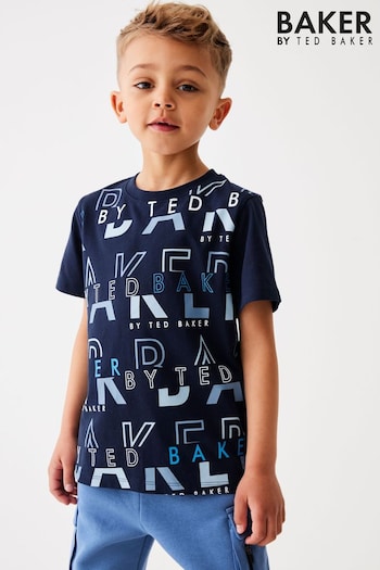 Baker by Ted Baker Navy Graphic T-Shirt (C80423) | £16 - £22