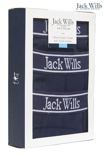 Jack Wills Navy Blue Boxers 3 Pack (C80628) | £20 - £24