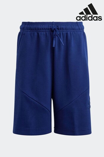 adidas Blue Junior Future Icons Logo 8-Inch Shorts (C80693) | £23