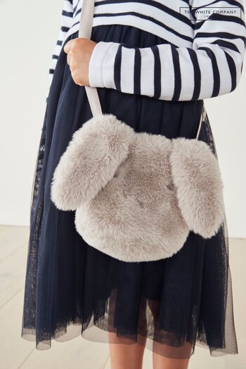The White Company Grey Recycled Faux Fur Bunny Bag (C80781) | £24