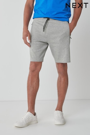 Light Grey Slim Zip Pocket Jersey Shorts avec (C80870) | £20