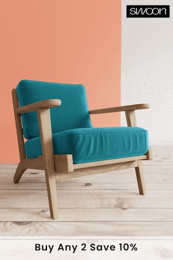 Swoon Easy Velvet Kingfisher Blue Karla Chair (C80900) | £869