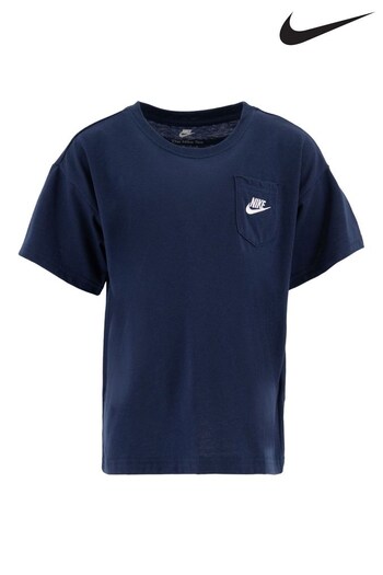 Nike Blue Little Kids Relaxed Pocked T-Shirt (C80990) | £16