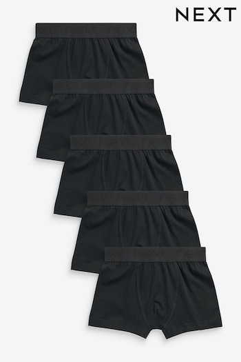 Black Waistband Trunks 5 Pack (2-16yrs) (C81084) | £15 - £20