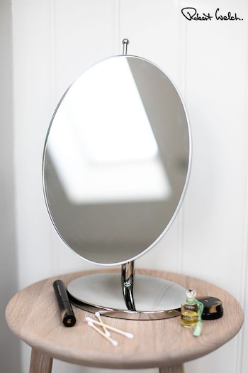 Robert Welch Silver Oblique Pedestal Mirror (C81118) | £84