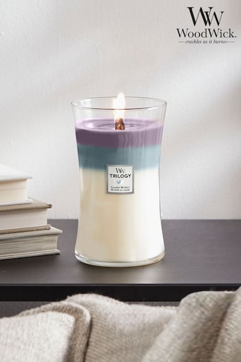 Woodwick Purple Large Trilogy Calming Retreat Candle (C81147) | £34