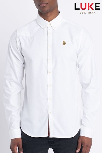 Luke 1977 White Oxford Shirt (C81163) | £60