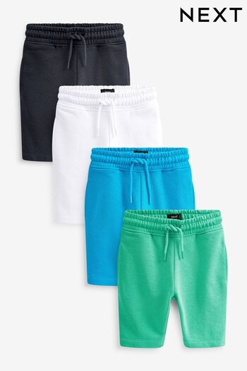 Bright Blue/Green 4 Pack Jersey Shorts (3-16yrs) (C81225) | £12 - £22