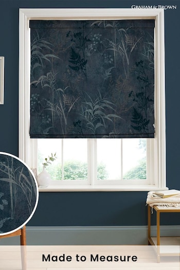 Graham & Brown Midnight Blue Restore Made to Measure Roman Blinds (C81585) | £99