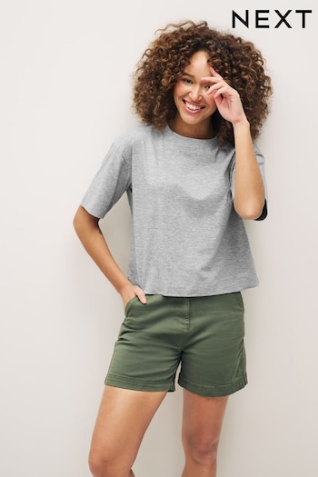 Grey Boxy Relaxed Fit T-Shirt (C81684) | £9