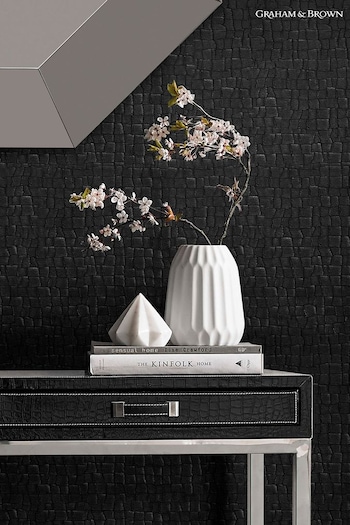 Graham & Brown Black Serpentine Wallpaper (C81945) | £49