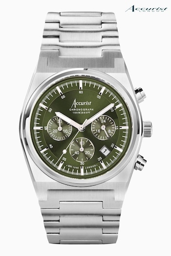Accurist Mens Silver Tone Origin Stainless Steel Bracelet Chronograph Watch (C82011) | £209