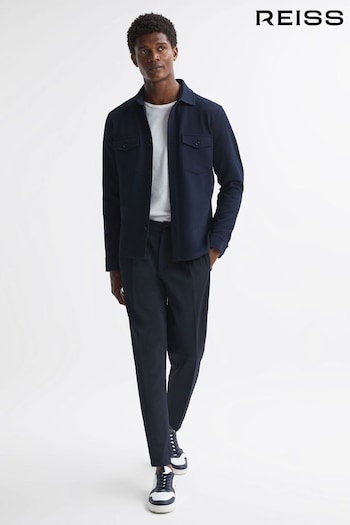 Reiss Navy Heron Tapered Trousers (C82146) | £128