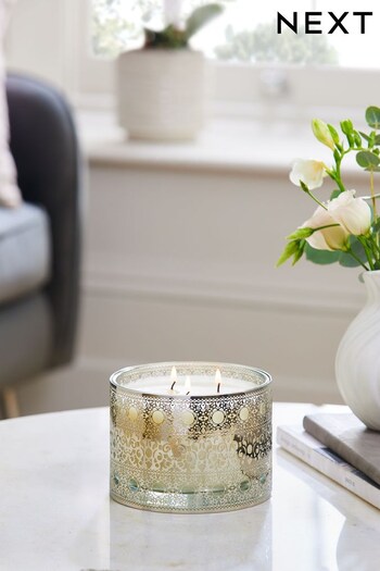 Silver Guava and Lychee Scented Candle with Citronella (C82246) | £18