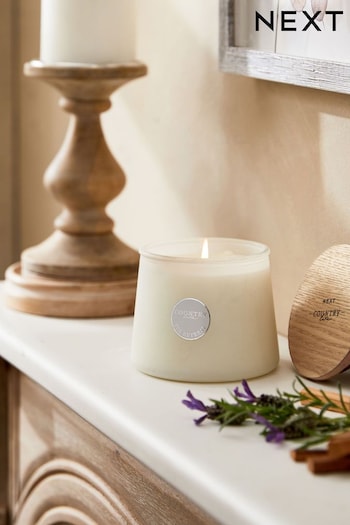 White Country Luxe Spa Retreat Lavender and Geranium Jar Scented Candle (C82333) | £10