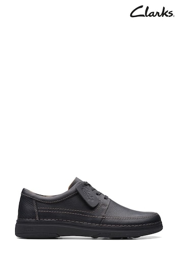 Clarks Black Leather Nature 5 Shoes (C82334) | £100