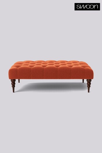 Swoon Soft Wool Burnt Orange Plymouth Rectangle Ottoman (C82414) | £400