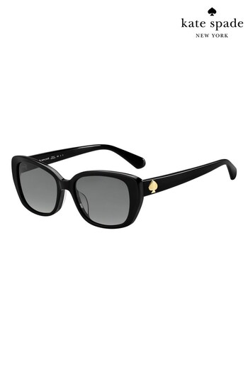 kate spade new york Kenzie Black D-frame Sunglasses (C82421) | £160