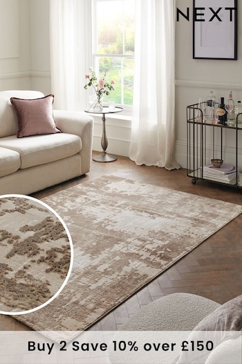 Champagne Gold Mica Abstract Rug (C82650) | £60 - £420