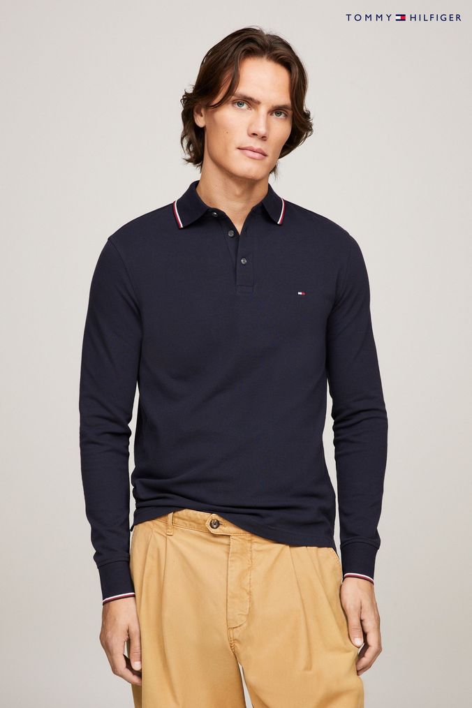 Tommy hilfiger slim fit long sleeve polo hotsell