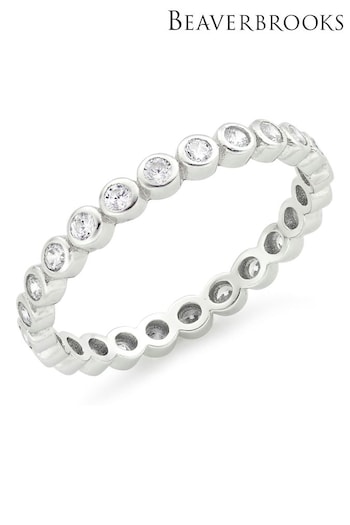Beaverbrooks Sterling Silver Cubic Zirconia Bubble Stacking Ring (C83065) | £40