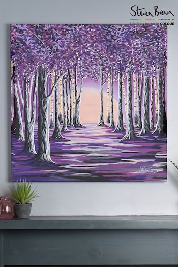 Steven Brown Art Purple Purple Forest Large Canvas Print (C83086) | £150