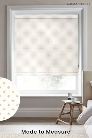 Laura Ashley Silver Louise Star Made To Measure Roman Blinds (C83366) | £84