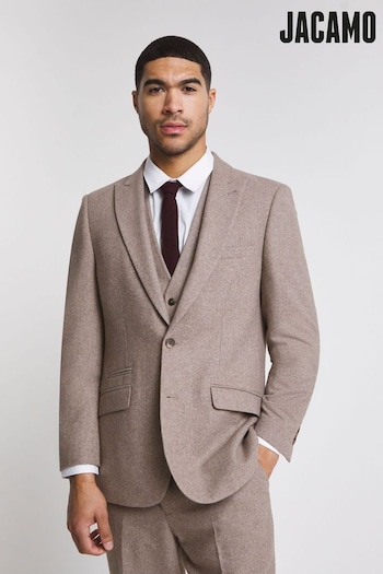 Jacamo Cream Tweed Ivy Blush Suit: Jacket (C83385) | £105