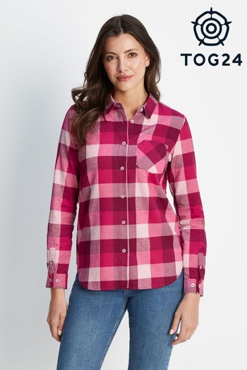 Tog 24 Womens Pink Lorelei Flannell Check Shirt (C83476) | £40