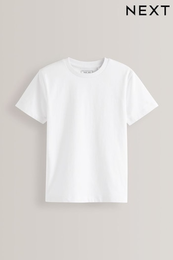 White Cotton Short Sleeve T-Shirt (3-16yrs) (C83639) | £3.50 - £6.50