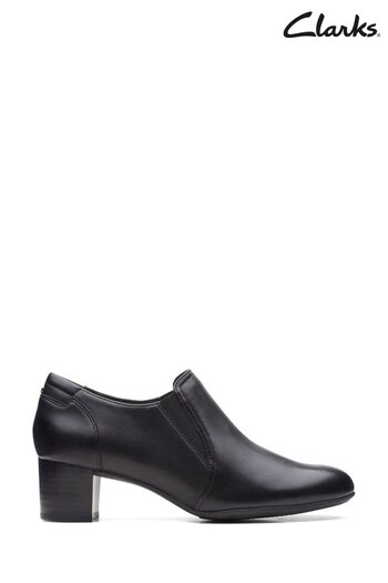 Clarks Black Leather Linnae Way Shoes (C83738) | £89